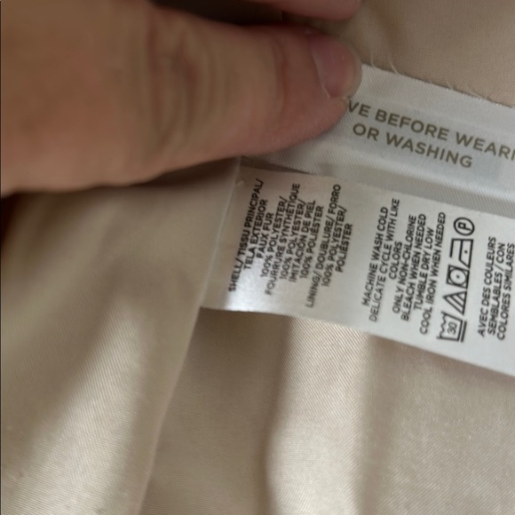 LOFT Cream Teddy Jacket with Wide Lapel Collar - Picture 7 of 13